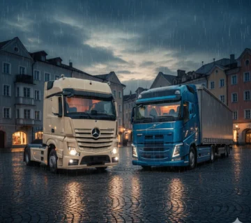 تصویر کشنده ی ولووFH500 و بنز آکتروس 1851