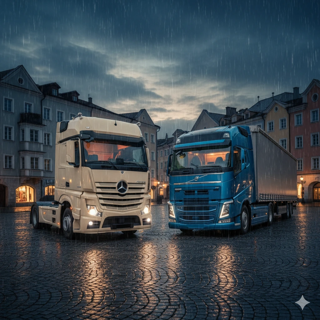 تصویر کشنده ی ولووFH500 و بنز آکتروس 1851