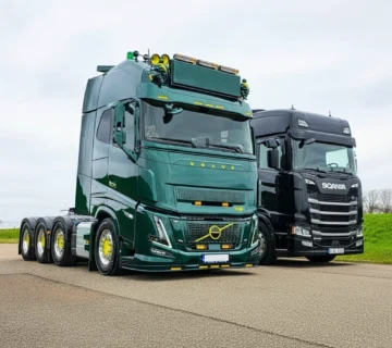 کشنده ی ولوو Aero FH500 در کنار اسکانیاS500