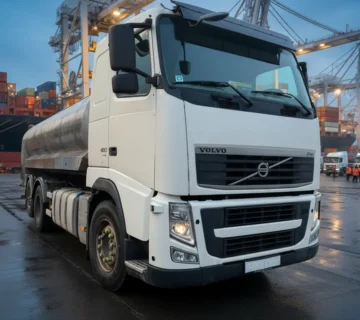 کشنده ولوو FH480 با کابین FH نسل قدیم در اسکله