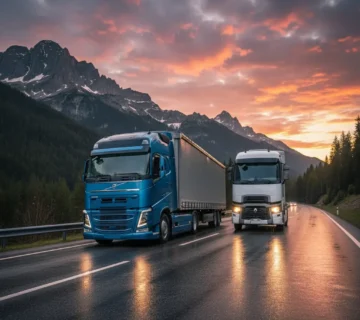 کشنده‌های رنو T 520 و ولوو FH 500