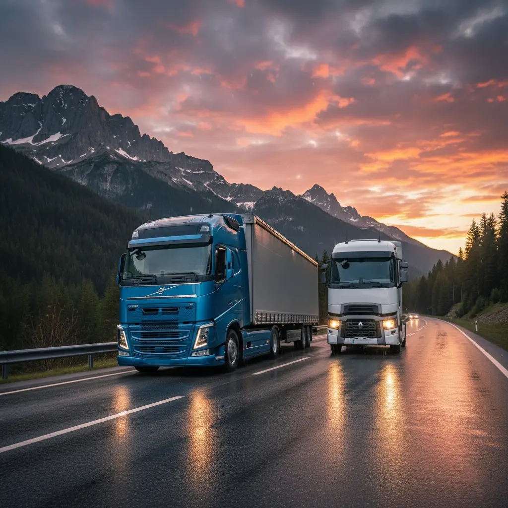 کشنده‌های رنو T 520 و ولوو FH 500