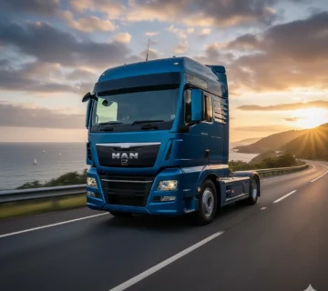 تصویر کشنده مان TGX 500 در جاده