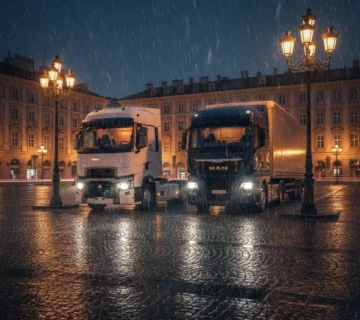 کشنده مان TGX 510 (با تمرکز بر طراحی جدید مان) و رنو T 520 (با طراحی آیرودینامیک)