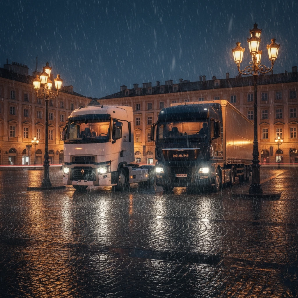 کشنده مان TGX 510 (با تمرکز بر طراحی جدید مان) و رنو T 520 (با طراحی آیرودینامیک)