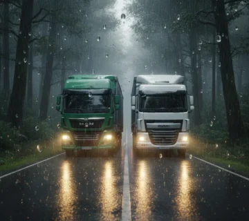 کشنده ی مان TGX520 و داف XF530