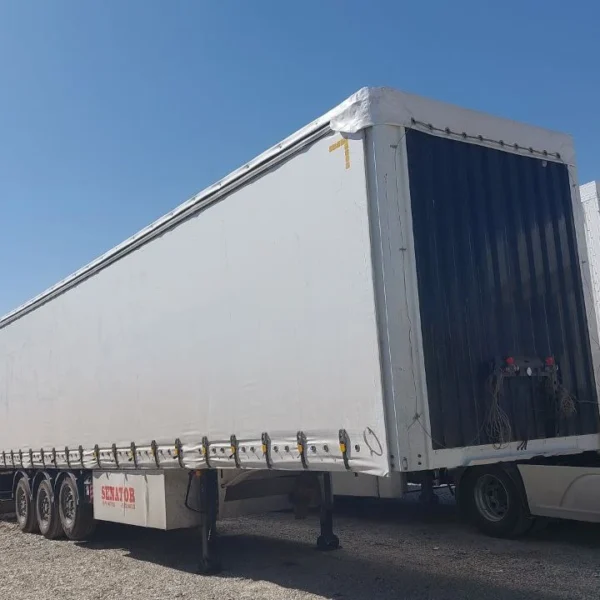 تریلی چادری سناتور مدل 1404، تمام کرکره آلومینیومی و لاستیک نو