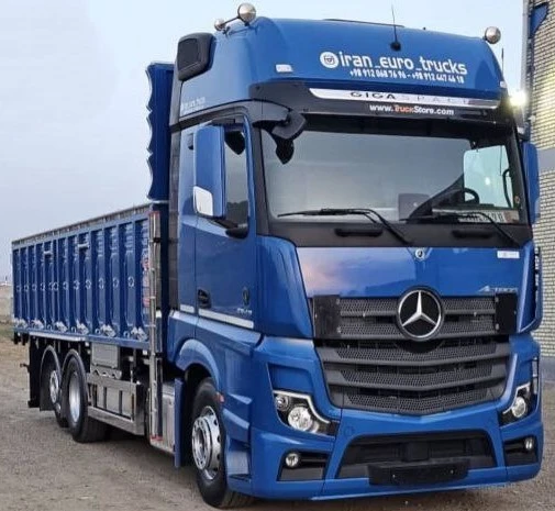 نمای کامل کامیون باری بنز آکتروس 2545 مدل 2020 بی رنگ