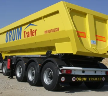 تصویر تریلر کمپرسی ۲۴ متر مکعب معدنی اروم تریلر، با بدنه فولادی ضخیم و سیستم هیدرولیک