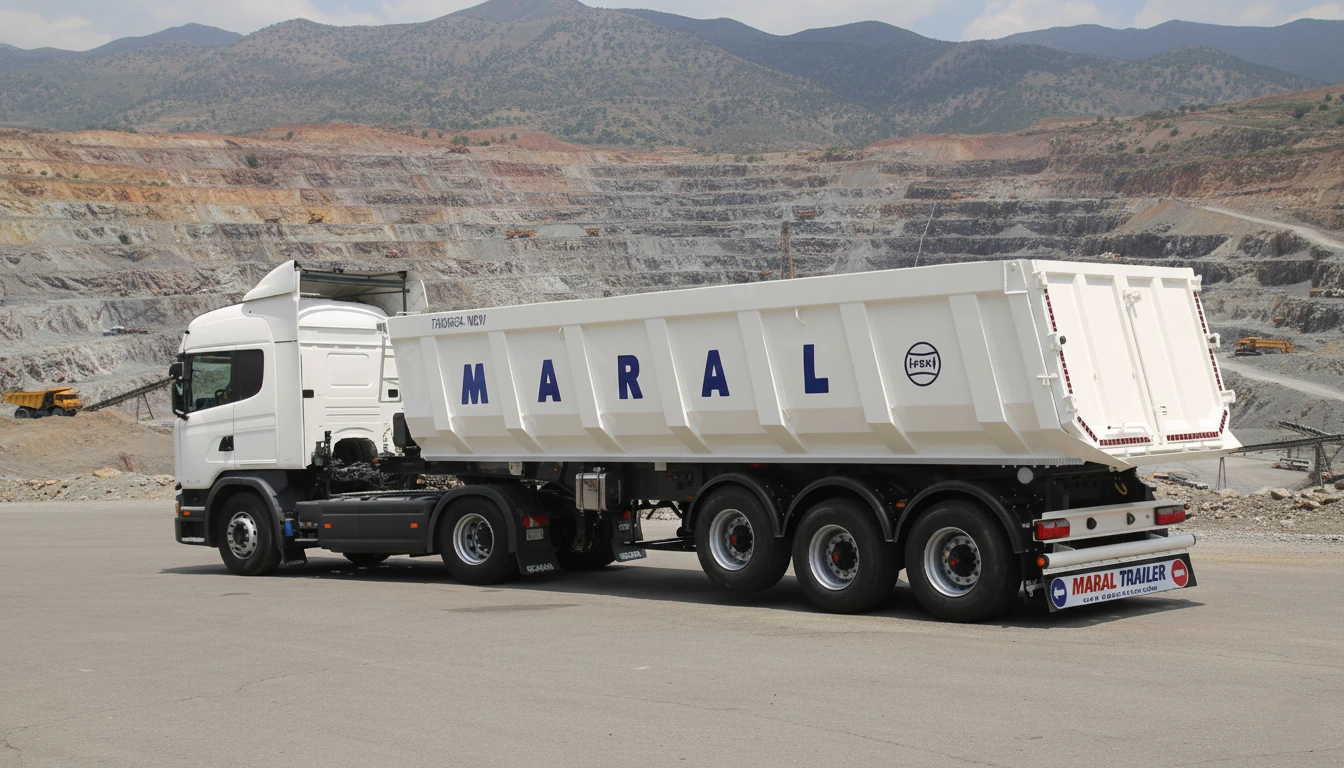 تصویر تریلی کمپرسی ۳۴ متر مکعبی مارال تریلر با اتاق فولادی S500MC