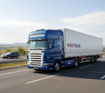 تصویر تریلی چادری اروم تریلر با سقف کشویی و چادر پلیمر اروپایی،