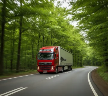 تصویر تریلر چادری کشویی فیلپا در حال عبور از جاده