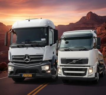 کشنده بنز آکسور ۱۸۴۳ و ولوو FH480